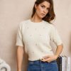 Pull Flore Beige | Juste Elles Pull Flore Beige