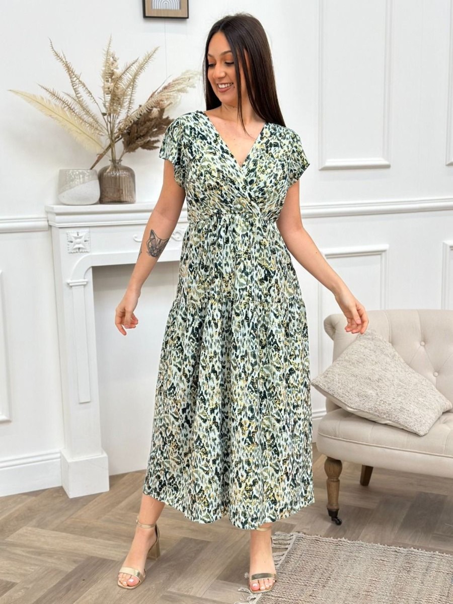 Robe longue Manuela Vert | Juste Elles Robe Longue Manuela Vert