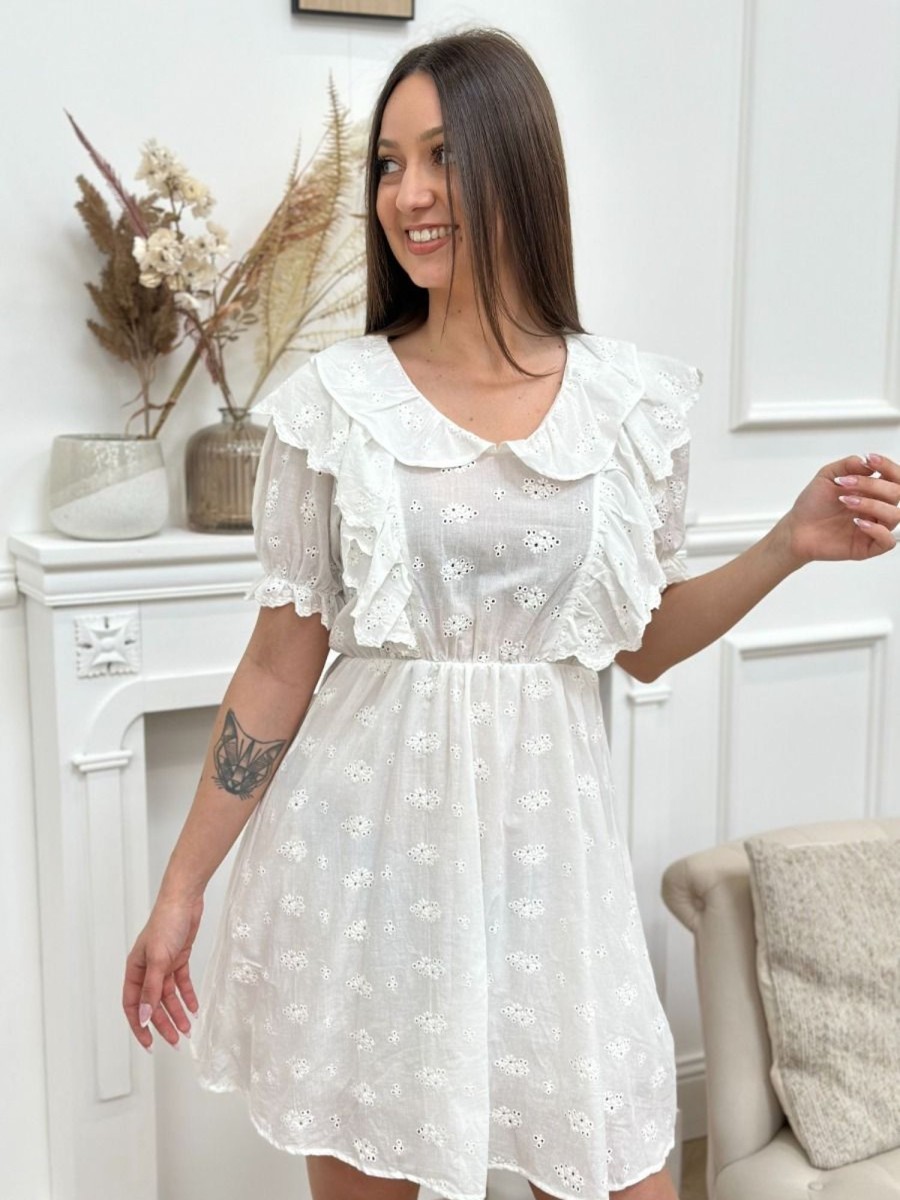 Robe courte Courtney Blanc | Juste Elles Robe Courte Courtney Blanc