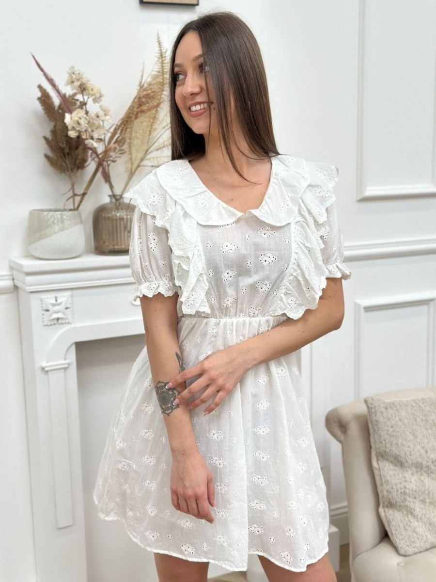 Robe courte Courtney Blanc | Juste Elles Robe Courte Courtney Blanc