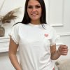 Tshirt Elisa Blanc/Rose | Juste Elles Tshirt Elisa Blanc/Rose