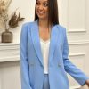 Blazer Raphaëlle Bleu ciel | Juste Elles Blazer Raphaelle Bleu Ciel