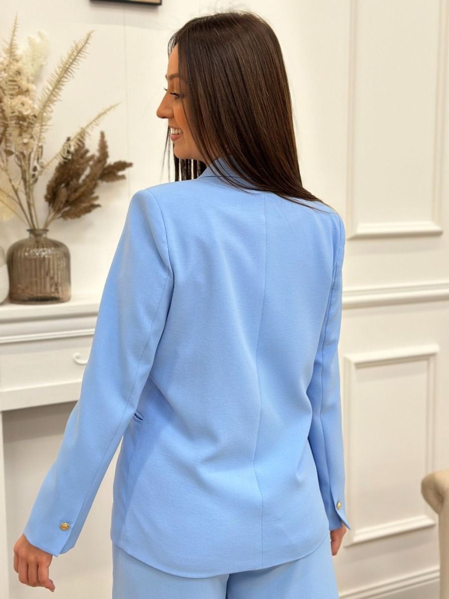 Blazer Raphaëlle Bleu ciel | Juste Elles Blazer Raphaelle Bleu Ciel