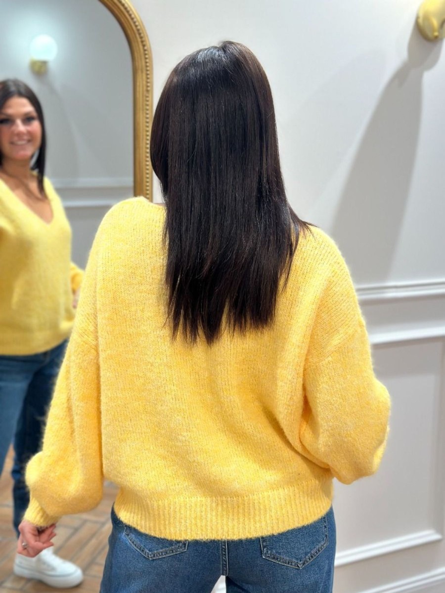 Pull Roxane Jaune | Juste Elles Pull Roxane Jaune