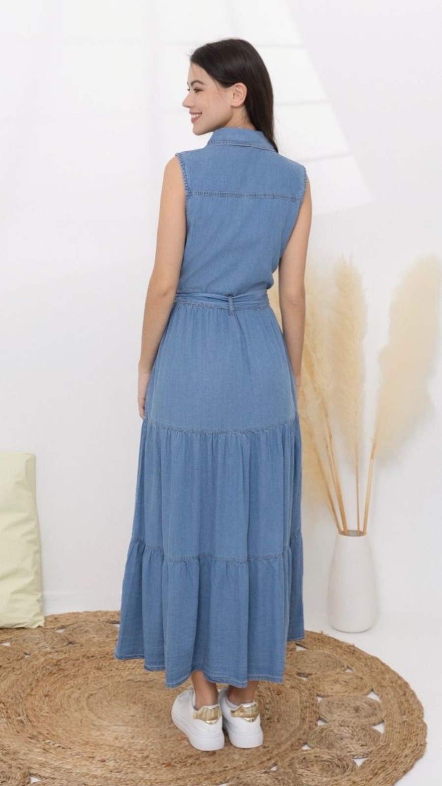 Robe longue Harmonie Bleu | Juste Elles Robe Longue Harmonie Bleu