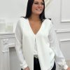 Blouse Victória Blanc | Juste Elles Blouse Victoria Blanc