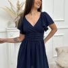 Robe courte Ingrid Marine | Juste Elles Robe Courte Ingrid Marine