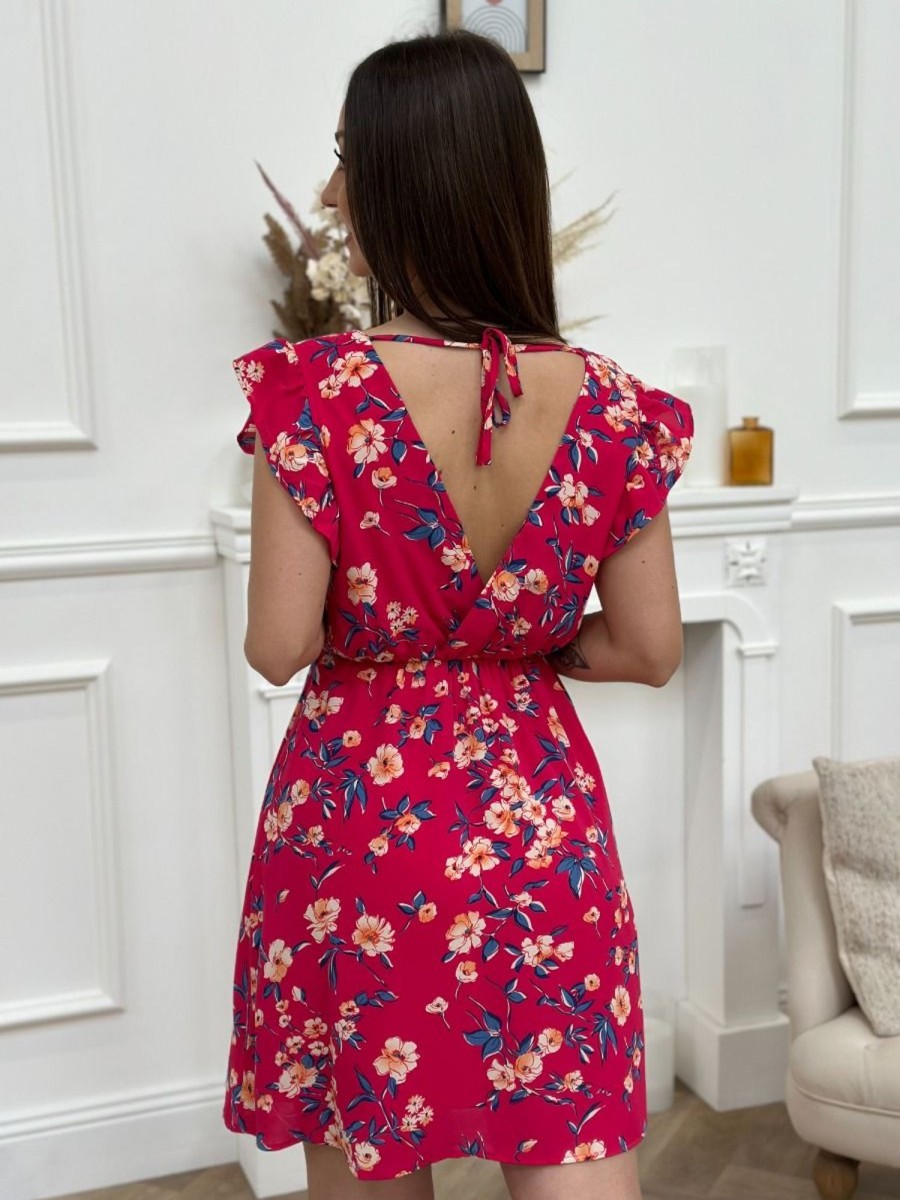 Robe courte Julie Fuchsia | Juste Elles Robe Courte Julie Fuchsia