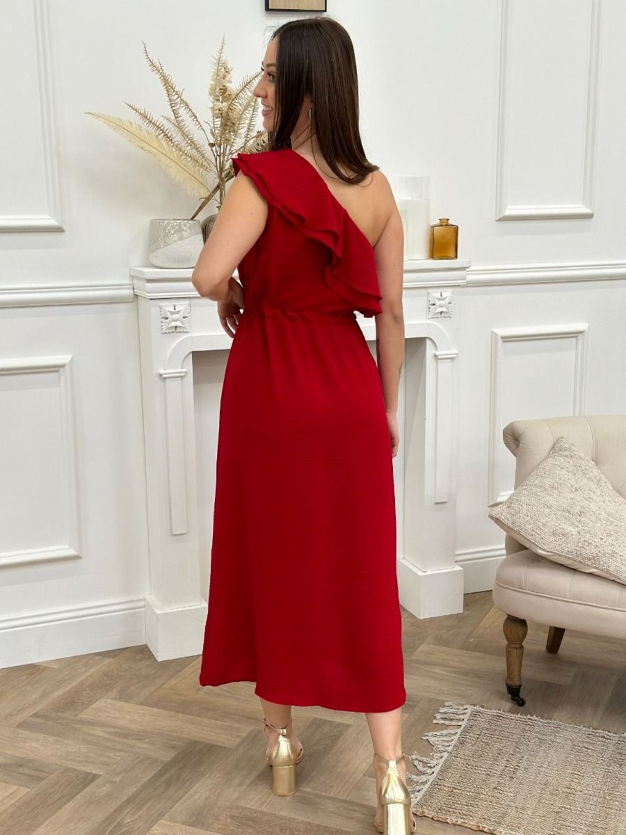 Robe longue Maddalena Rouge | Juste Elles Robe Longue Maddalena Rouge