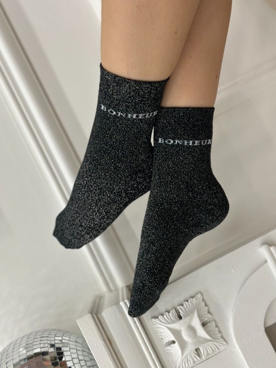 Chaussettes Bonheur Noir | Juste Elles Chaussettes Bonheur Noir