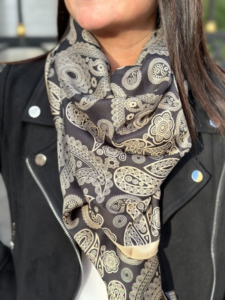 Foulard Paulina Noir | Juste Elles Foulard Paulina Noir