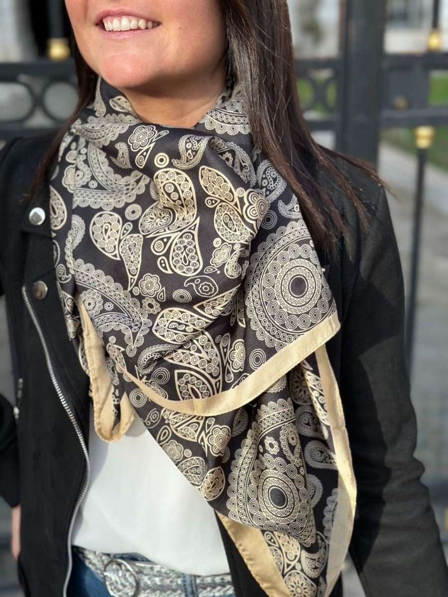 Foulard Paulina Noir | Juste Elles Foulard Paulina Noir