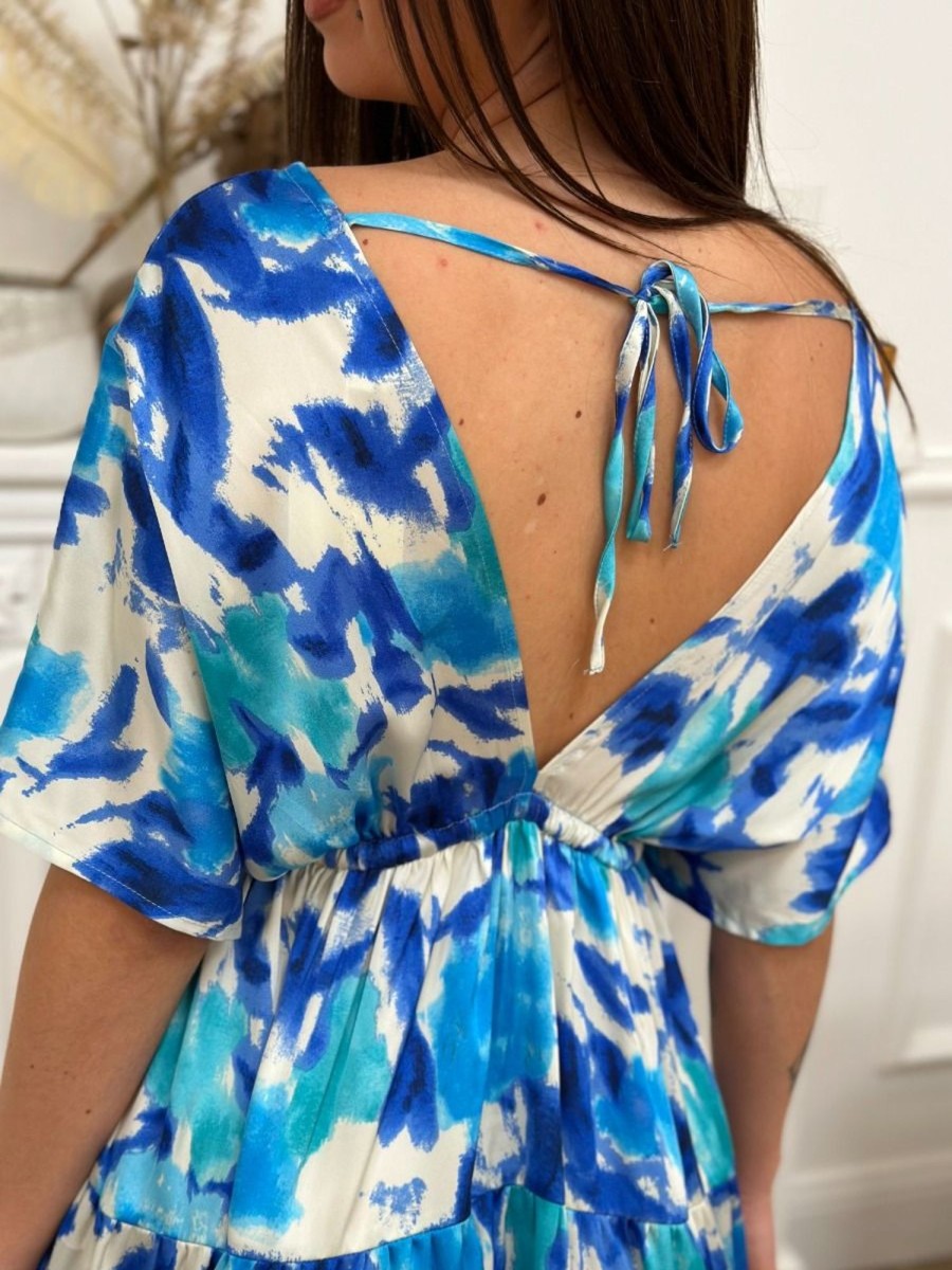 Robe courte Agata Bleu | Juste Elles Robe Courte Agata Bleu