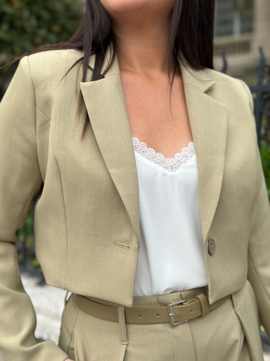 Blazer Amandine Olive | Juste Elles Blazer Amandine Olive