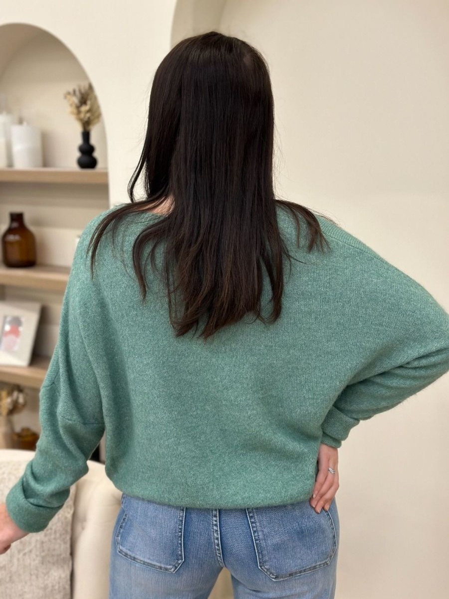 Pull Millie Vert Clair | Juste Elles Pull Millie Vert Clair