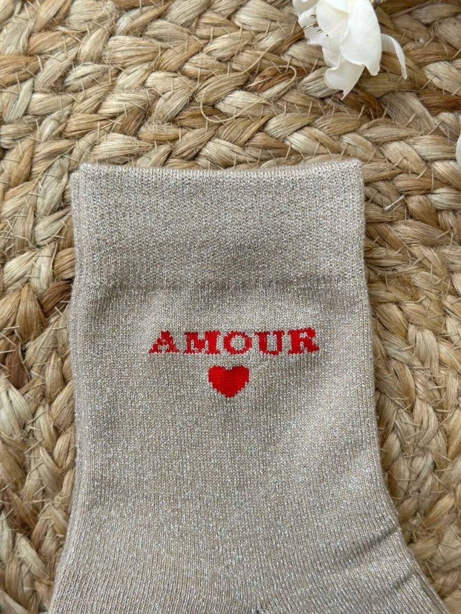 Chaussettes Amour Doré | Juste Elles Chaussettes Amour Dore