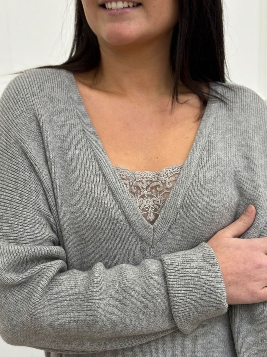 Pull Alma Gris | Juste Elles Pull Alma Gris