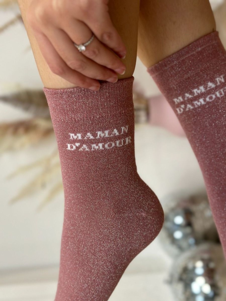 Chaussettes Maman d'Amour Rose Chaussettes Maman D'Amour Rose