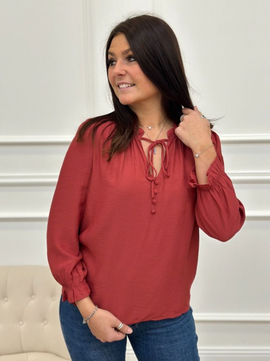 Blouse Tove Terracotta | Juste Elles Blouse Tove Terracotta