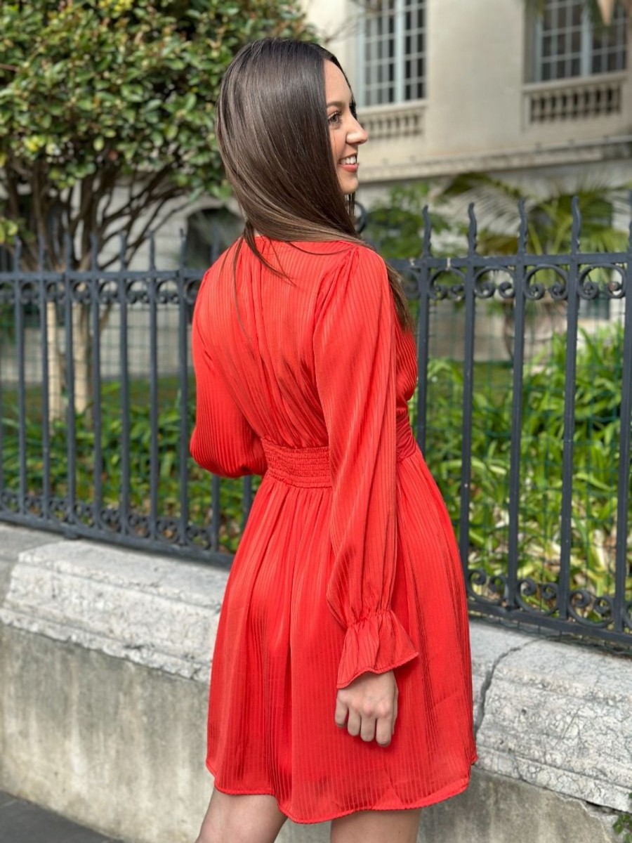 Robe courte Héléna Corail | Juste Elles Robe Courte Helena Corail