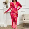 Robe longue Fantine Fuschia | Juste Elles Robe Longue Fantine Fuschia