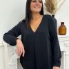 Blouse Victória Noir | Juste Elles Blouse Victoria Noir