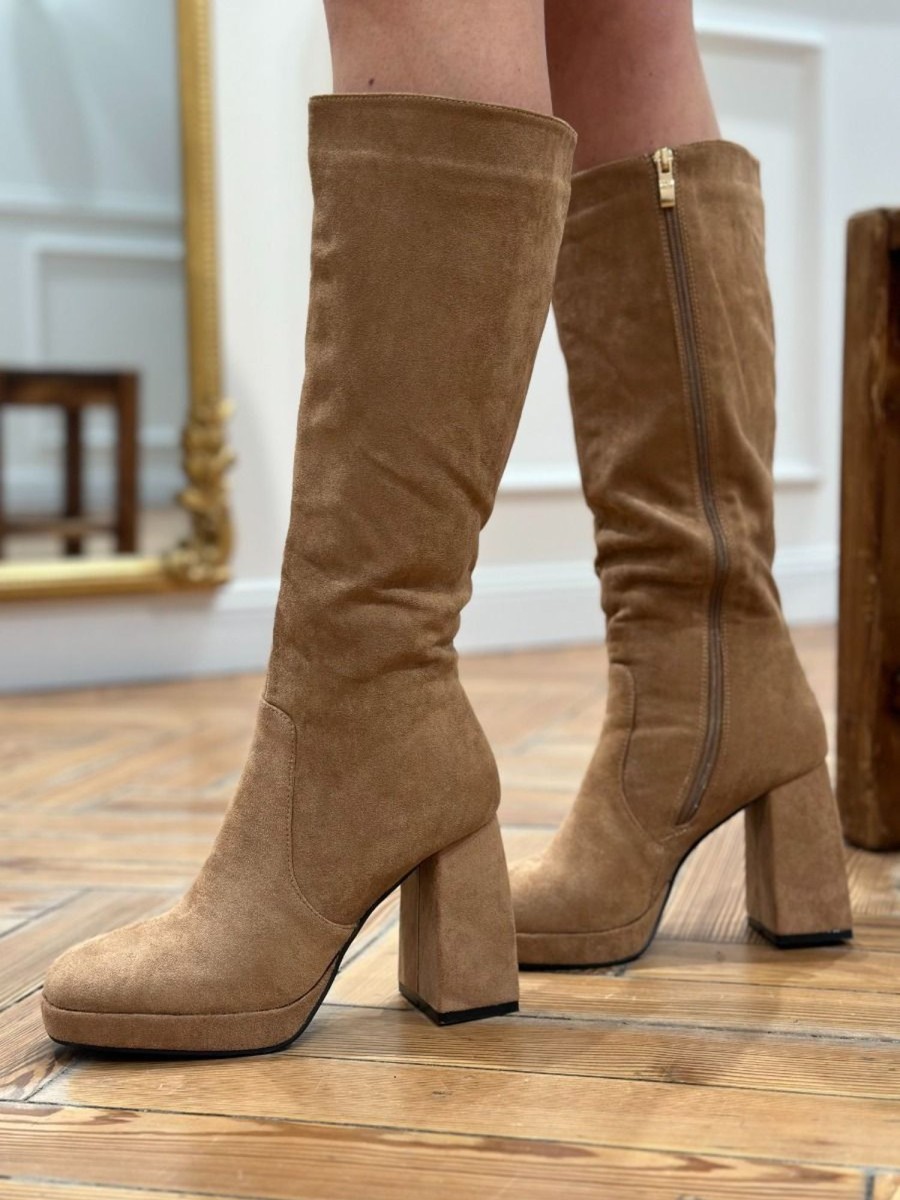 Bottes Sarah Camel | Juste Elles Bottes Sarah Camel