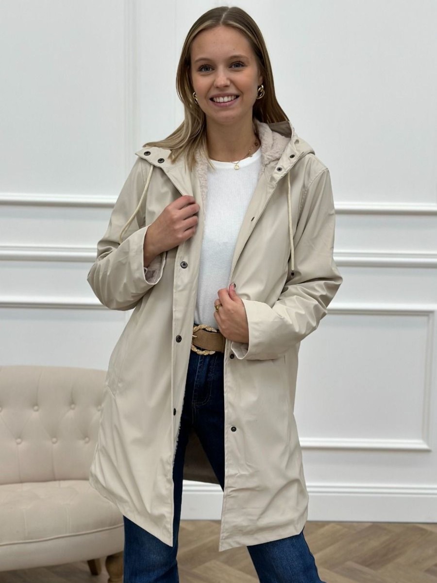 Manteau Lucie Beige | Juste Elles Manteau Lucie Beige