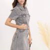 Robe courte Eline Gris | Juste Elles Robe Courte Eline Gris