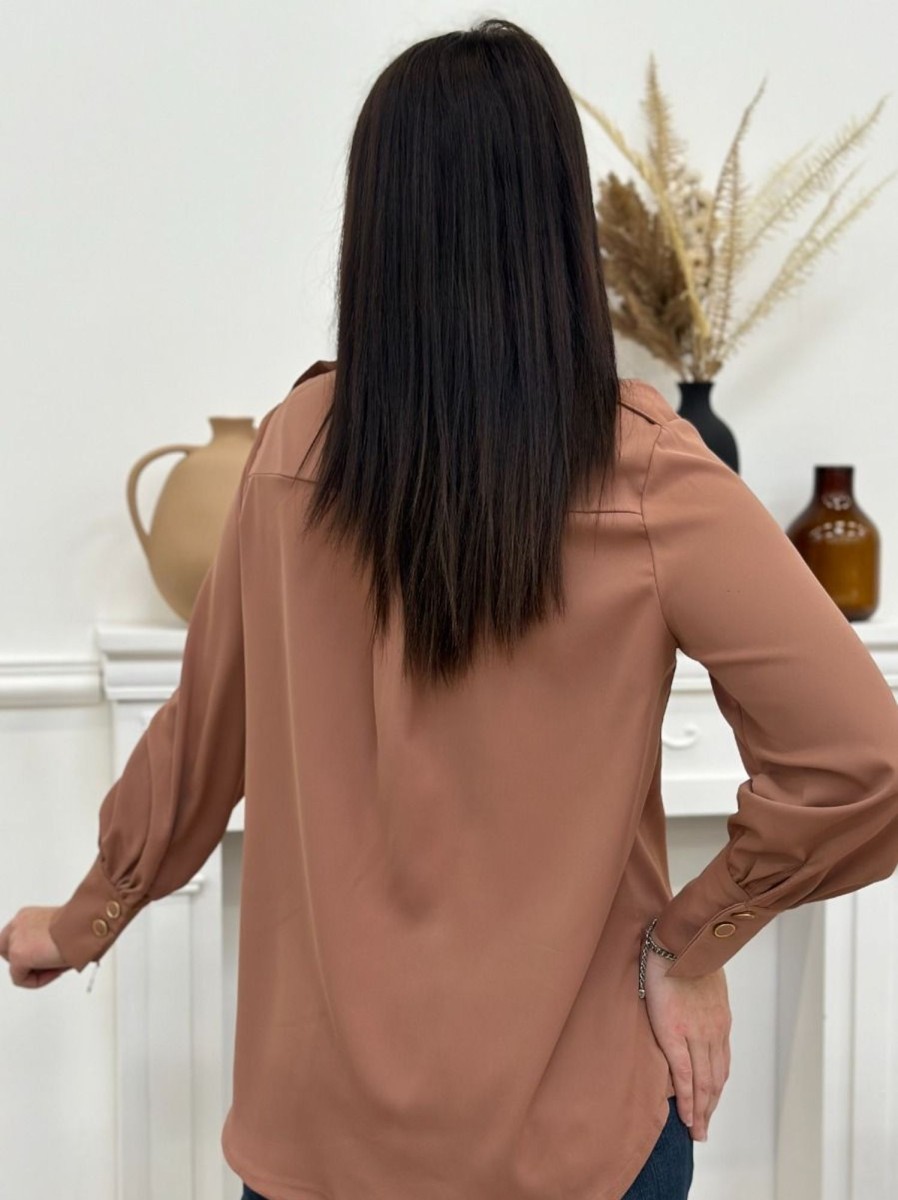 Chemise Rachel Taupe | Juste Elles Chemise Rachel Taupe