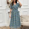 Robe longue Amélia Bleu | Juste Elles Robe Longue Amelia Bleu