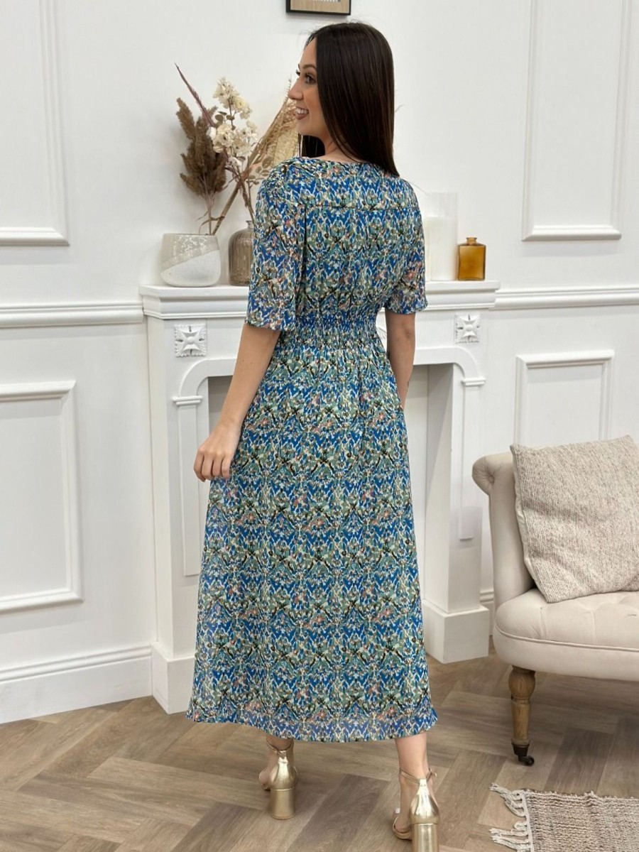 Robe longue Amélia Bleu | Juste Elles Robe Longue Amelia Bleu