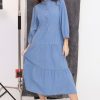 Robe longue Ninon Bleu | Juste Elles Robe Longue Ninon Bleu