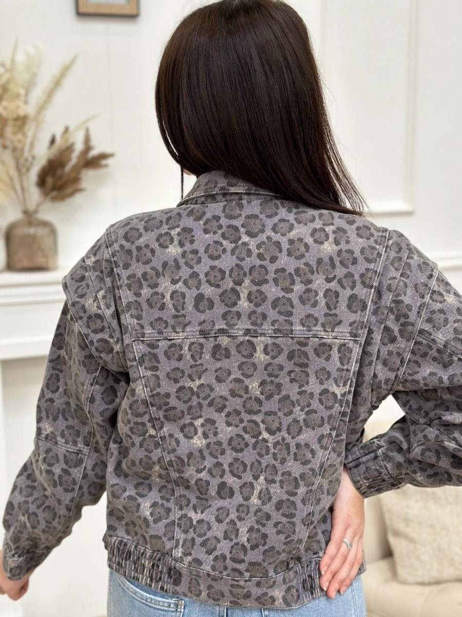 Veste Siloé Léopard | Juste Elles Veste Siloe Leopard