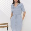 Robe courte Laure Bleu | Juste Elles Robe Courte Laure Bleu