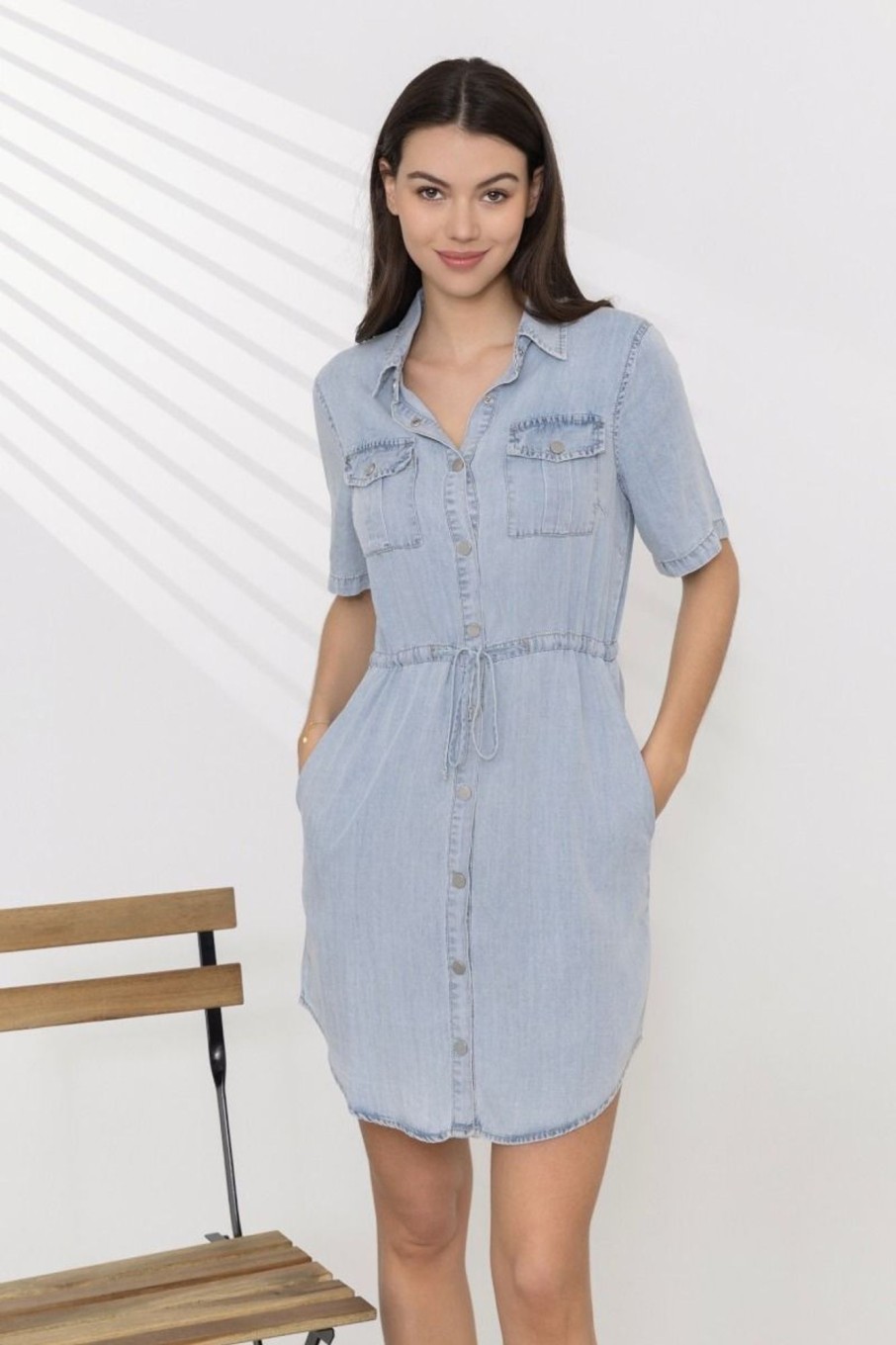 Robe courte Laure Bleu | Juste Elles Robe Courte Laure Bleu