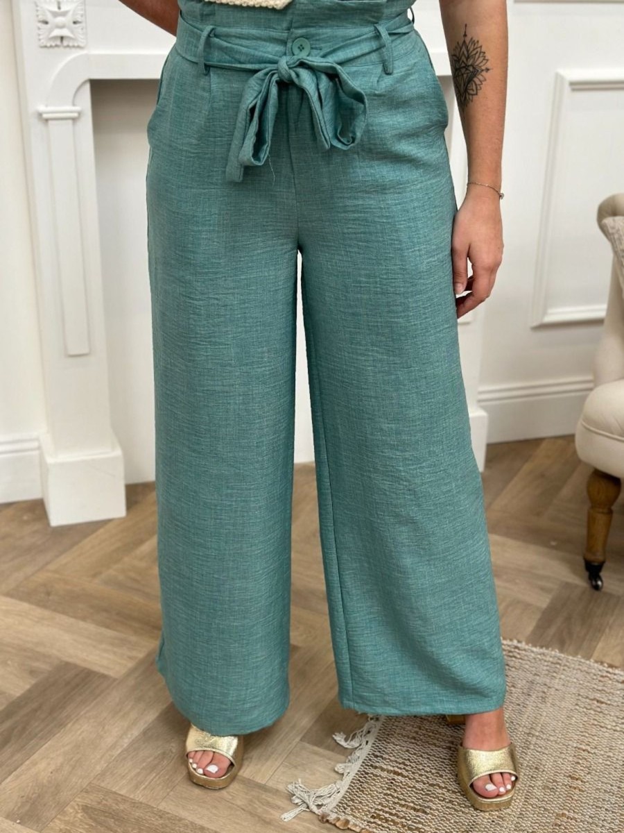 Pantalon Kátia Vert Clair | Juste Elles Pantalon Katia Vert Clair