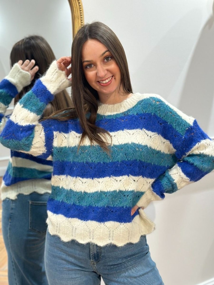 Pull Lilou Bleu | Juste Elles Pull Lilou Bleu