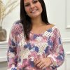 Pull Sonya Violet/Fuschia | Juste Elles Pull Sonya Violet/Fuschia