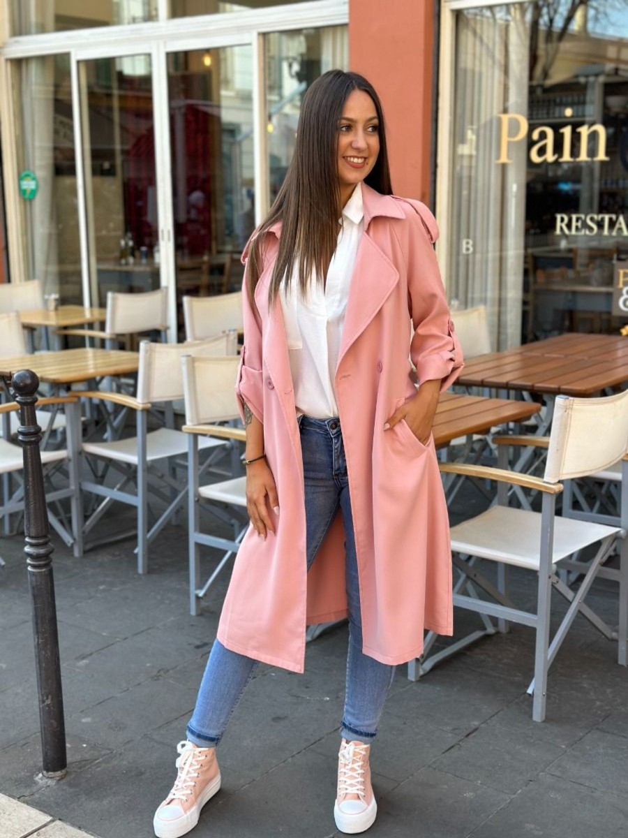 Trench Malia rose | Juste Elles Trench Malia Rose | Juste Elles