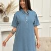 Robe courte Sienna Bleu | Juste Elles Robe Courte Sienna Bleu