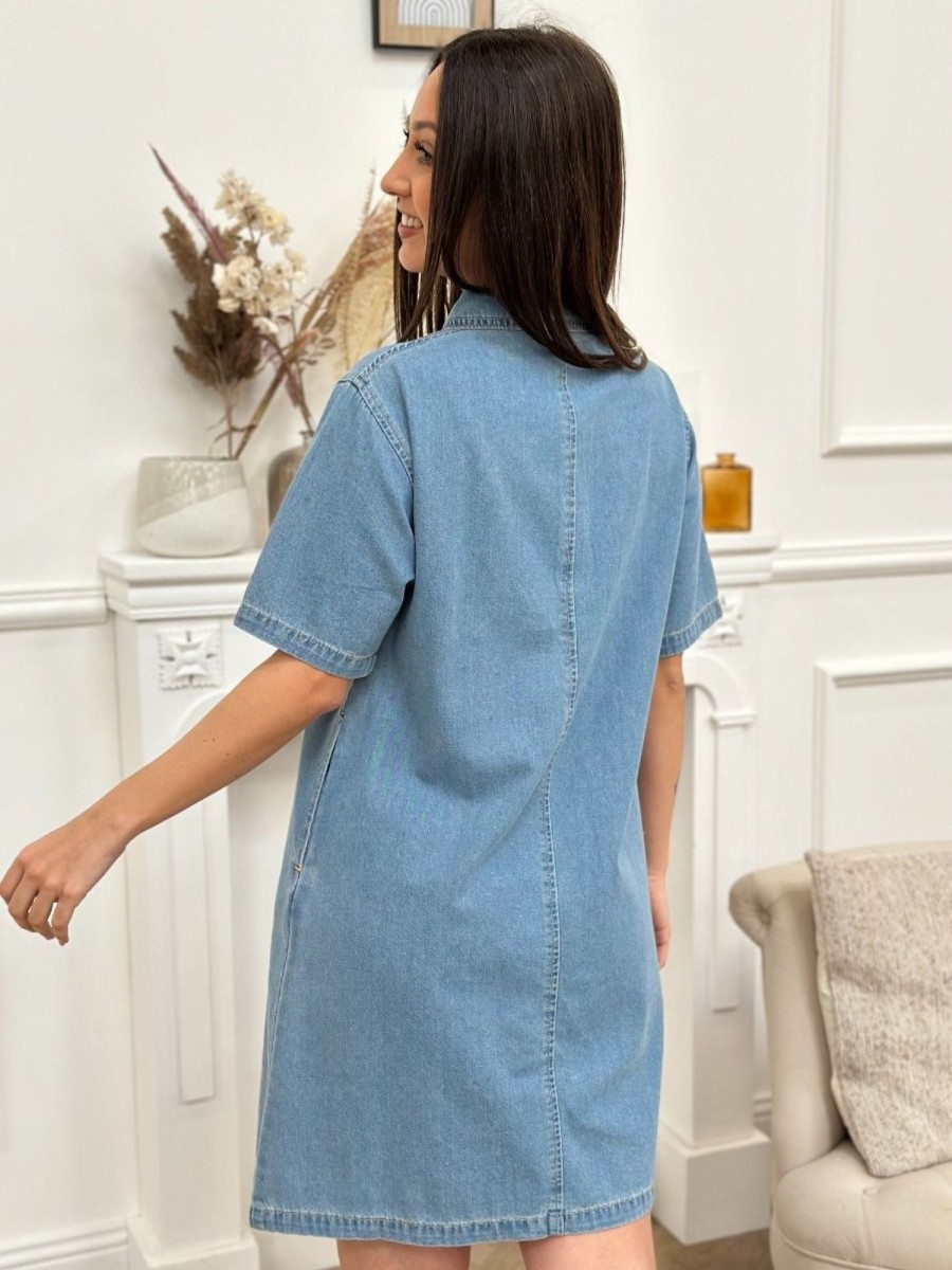 Robe courte Sienna Bleu | Juste Elles Robe Courte Sienna Bleu