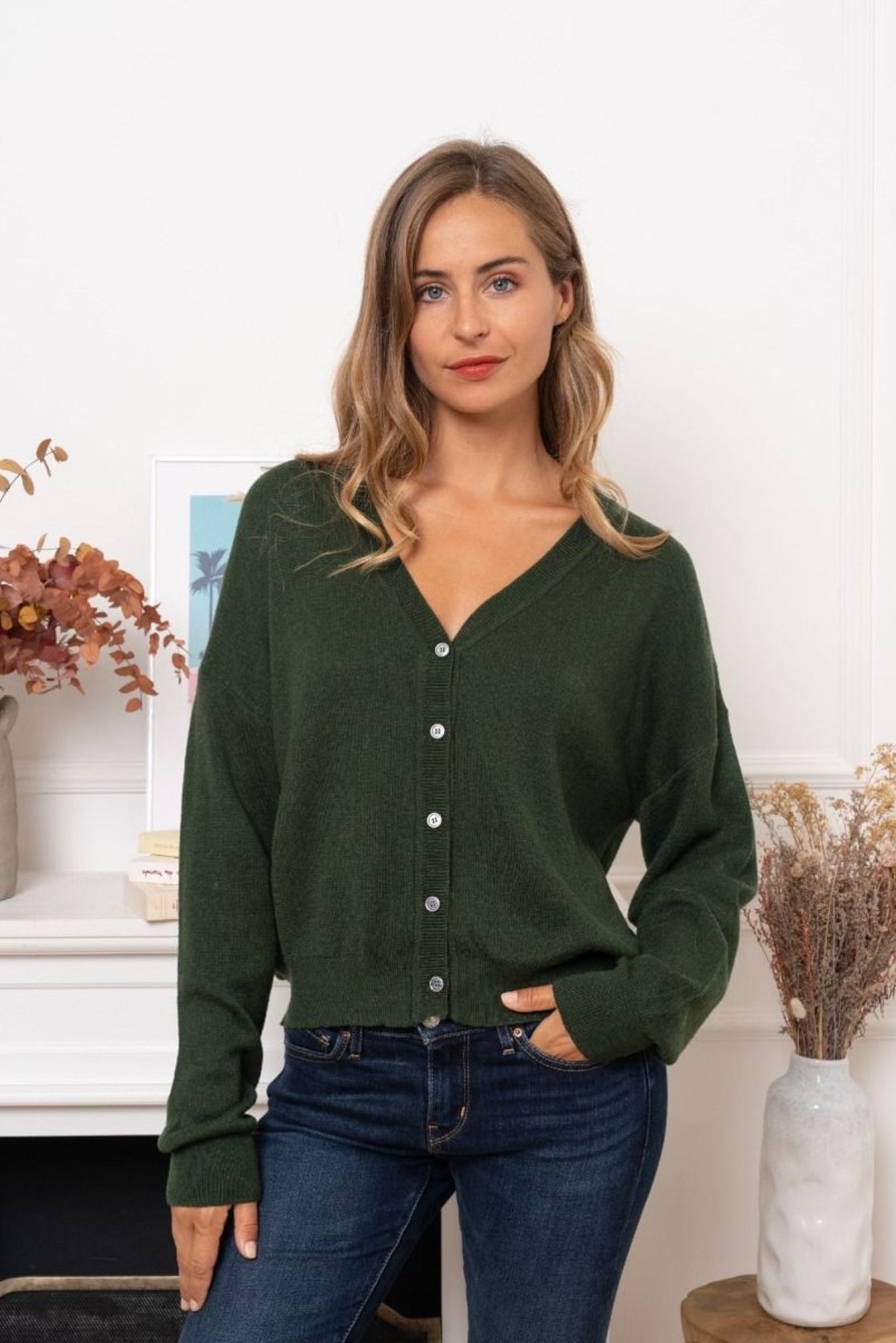 Gilet Ludimila Vert | Juste Elles Gilet Ludimila Vert