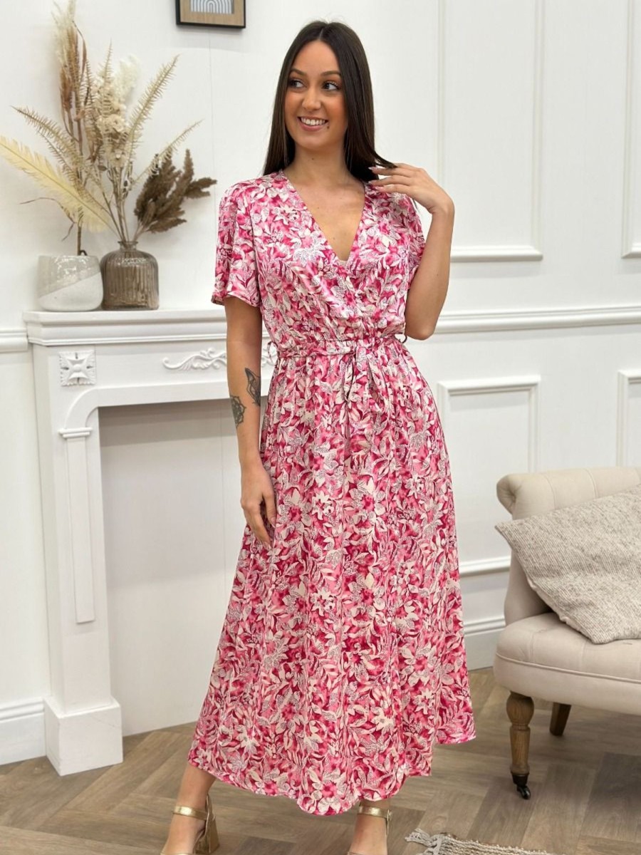 Robe longue Aurore Rose | Juste Elles Robe Longue Aurore Rose