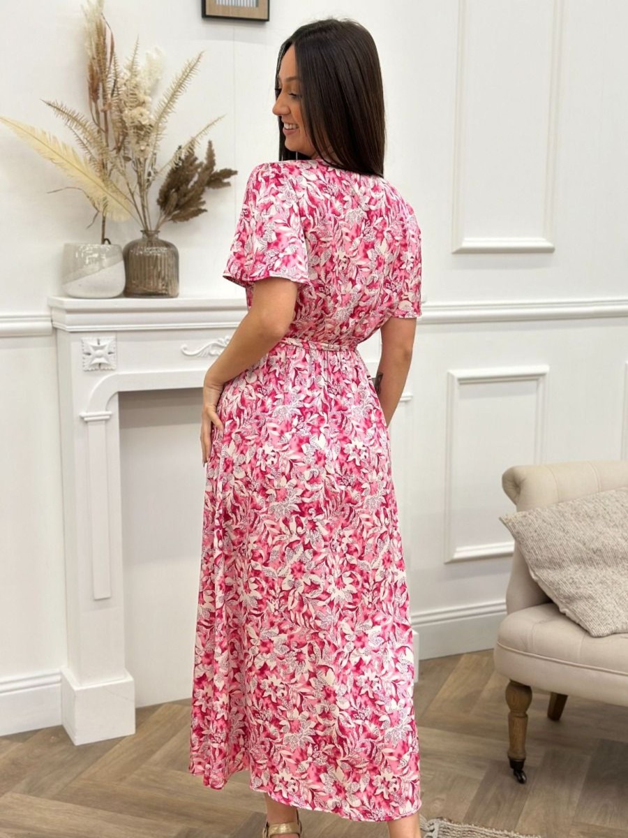 Robe longue Aurore Rose | Juste Elles Robe Longue Aurore Rose