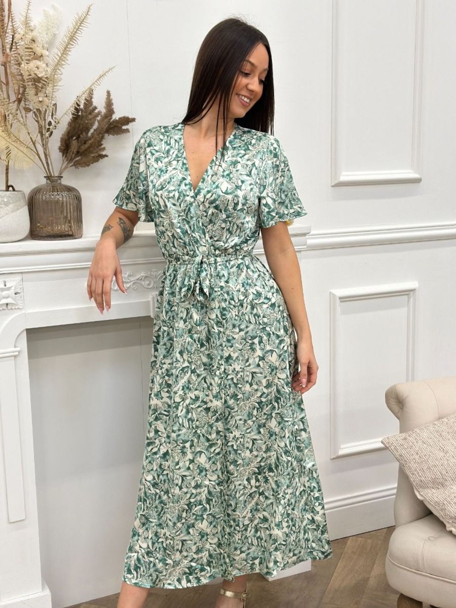 Robe longue Aurore Vert | Juste Elles Robe Longue Aurore Vert