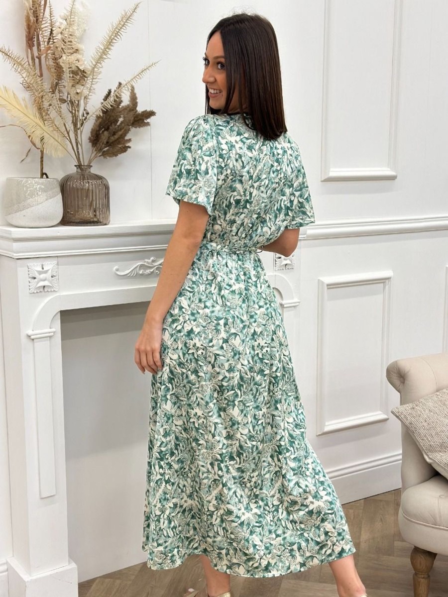 Robe longue Aurore Vert | Juste Elles Robe Longue Aurore Vert