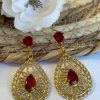 Boucle d'oreilles Gwennaëlle Rouge | Juste Elles Boucle D'Oreilles Gwennaelle Rouge