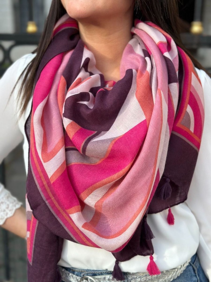 Foulard Camila Fuchsia | Juste Elles Foulard Camila Fuchsia