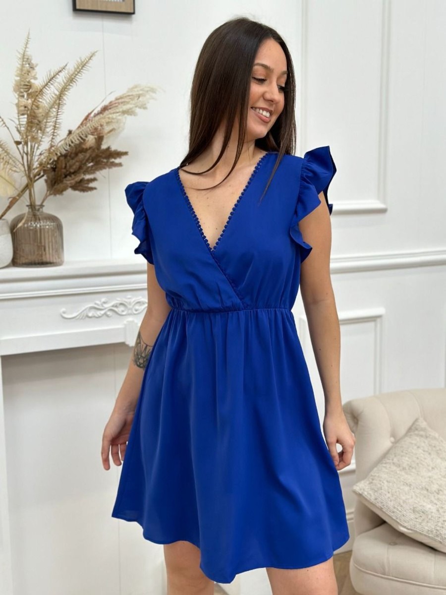 Robe courte Naïade Bleu | Juste Elles Robe Courte Naiade Bleu